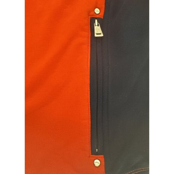 Womans L-RL active wear, Ralph Lauren active jacket Orange & Navy zip sweater - Picture 7 of 12